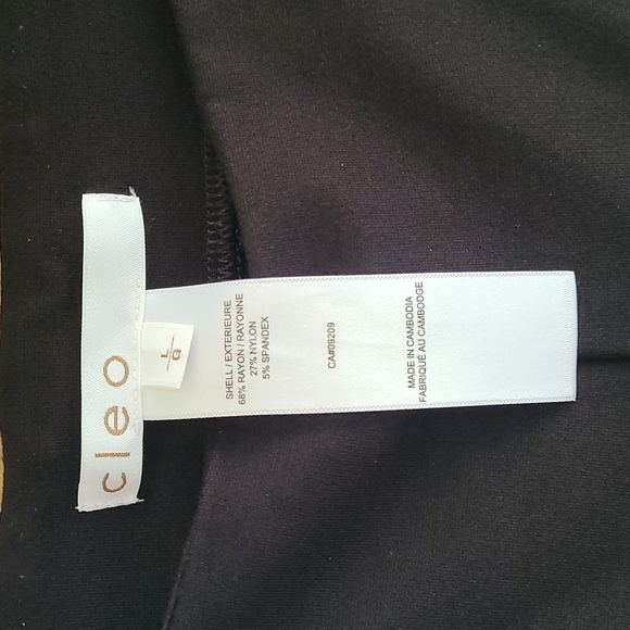 CLEO Black Skinny Dress Pants with Elastic Side Waist Details Size Large GUC - Picture 2 of 5